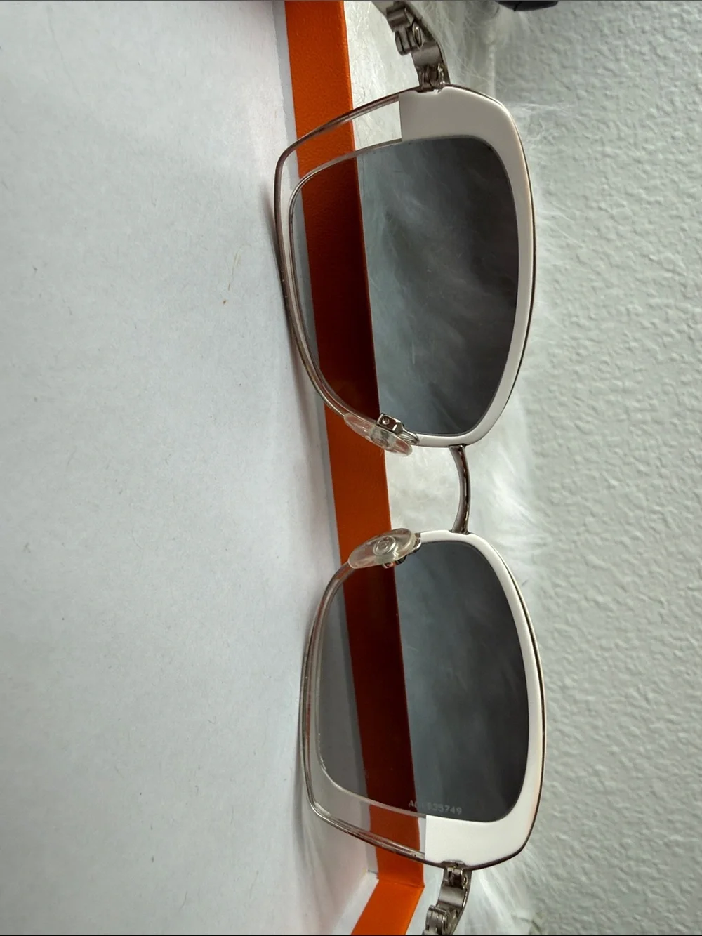 CHANEL White Frame Black Gradient Square Sunglasses with Quilted Case - Picture 7 of 16